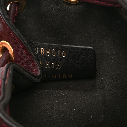 Fendi Chenille Vitello F is Fendi Micro FF Mini Mon Tresor Bucket Bag Rosso Roma 7 of 11