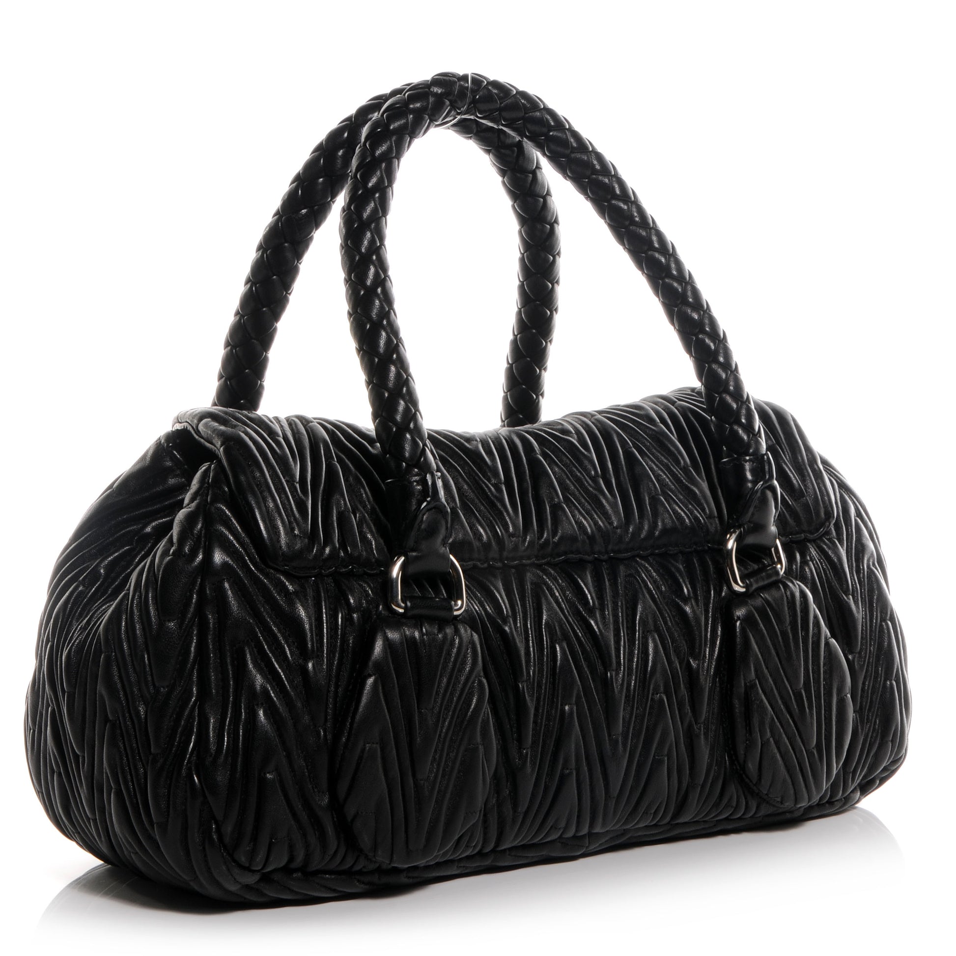 Prada Nappa Chevron Bag Nero Black 4 of 10