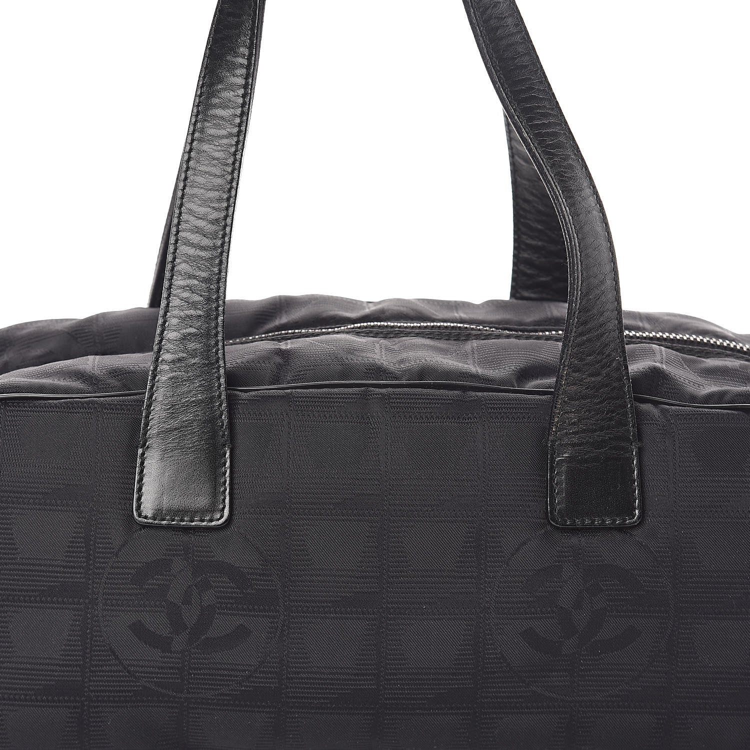 Chanel Nylon Travel Bowler Black 8 of 10