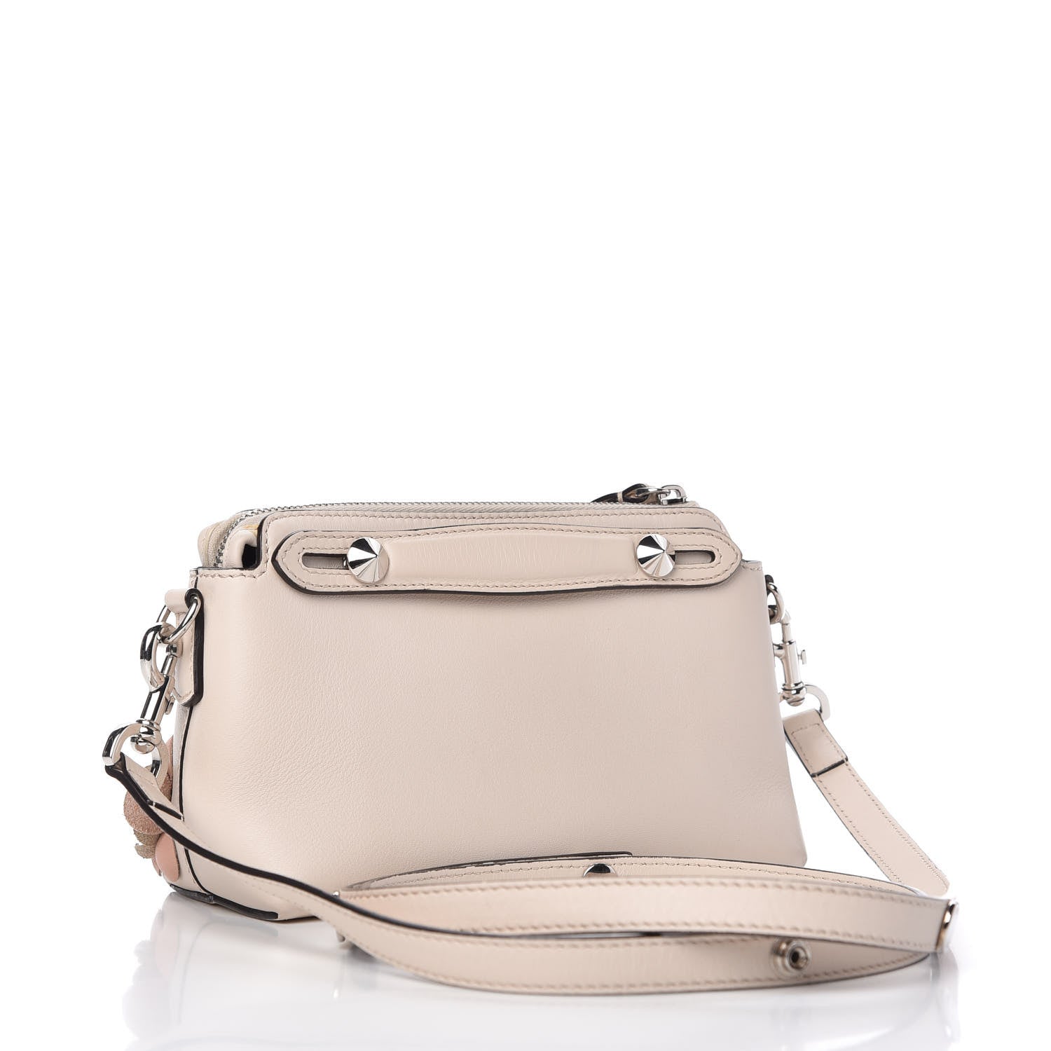 Fendi Vitello Dolce Flowerland Studded Mini By The Way Boston Bag Camelia Multicolor 3 of 10