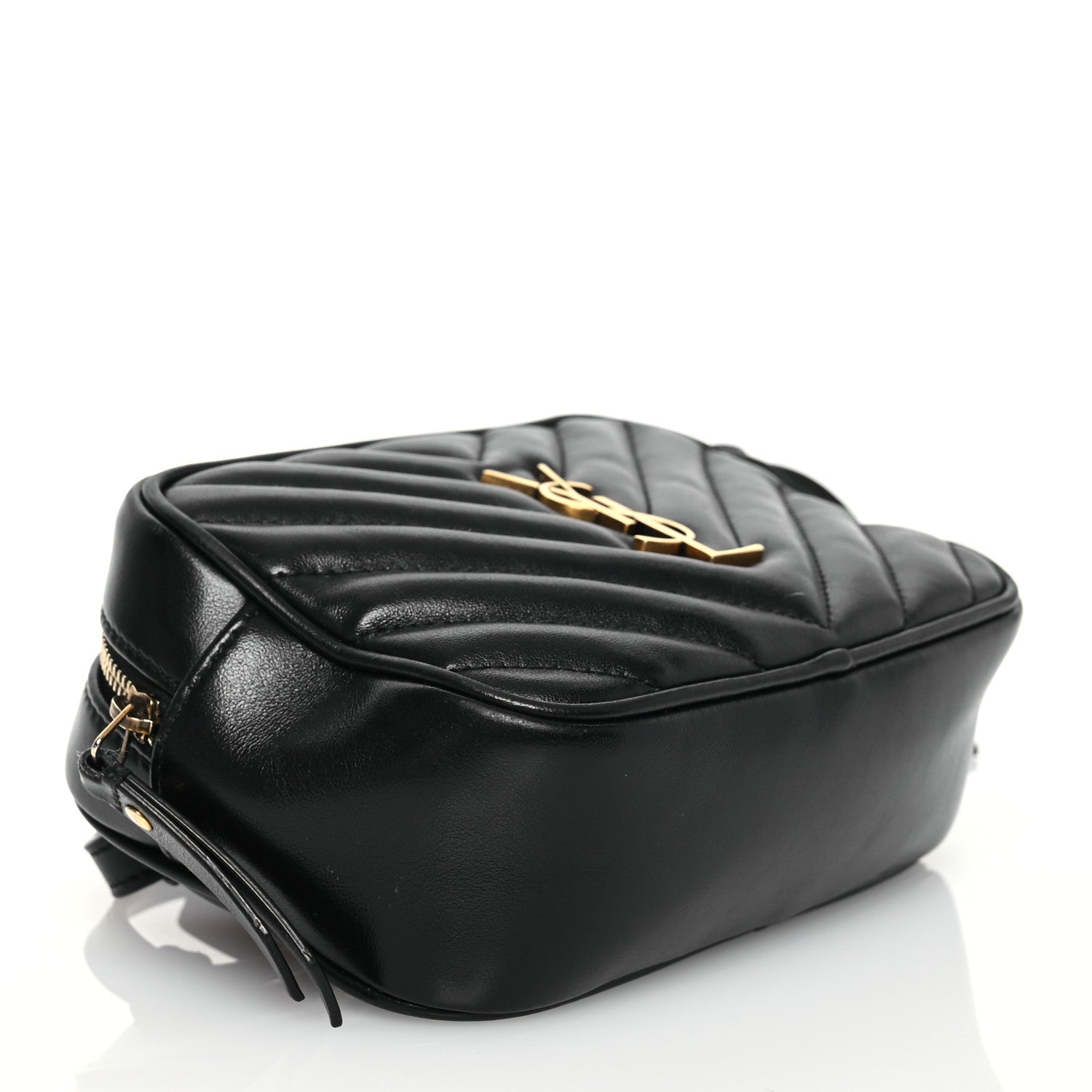 Saint Laurent Calfskin Matelasse Monogram Lou Belt Bag Black 4 of 16