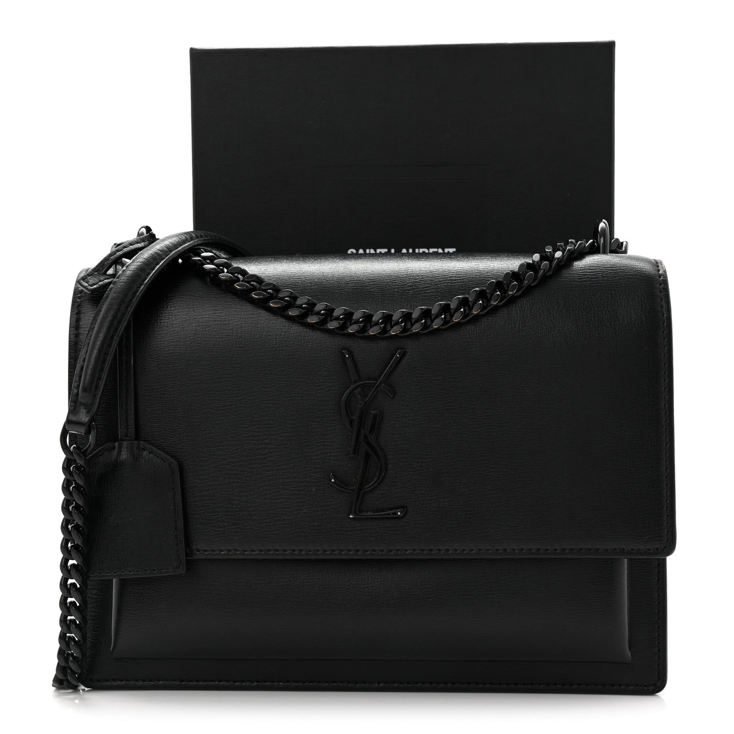 Calfskin Medium Monogram Monochrome Sunset Black