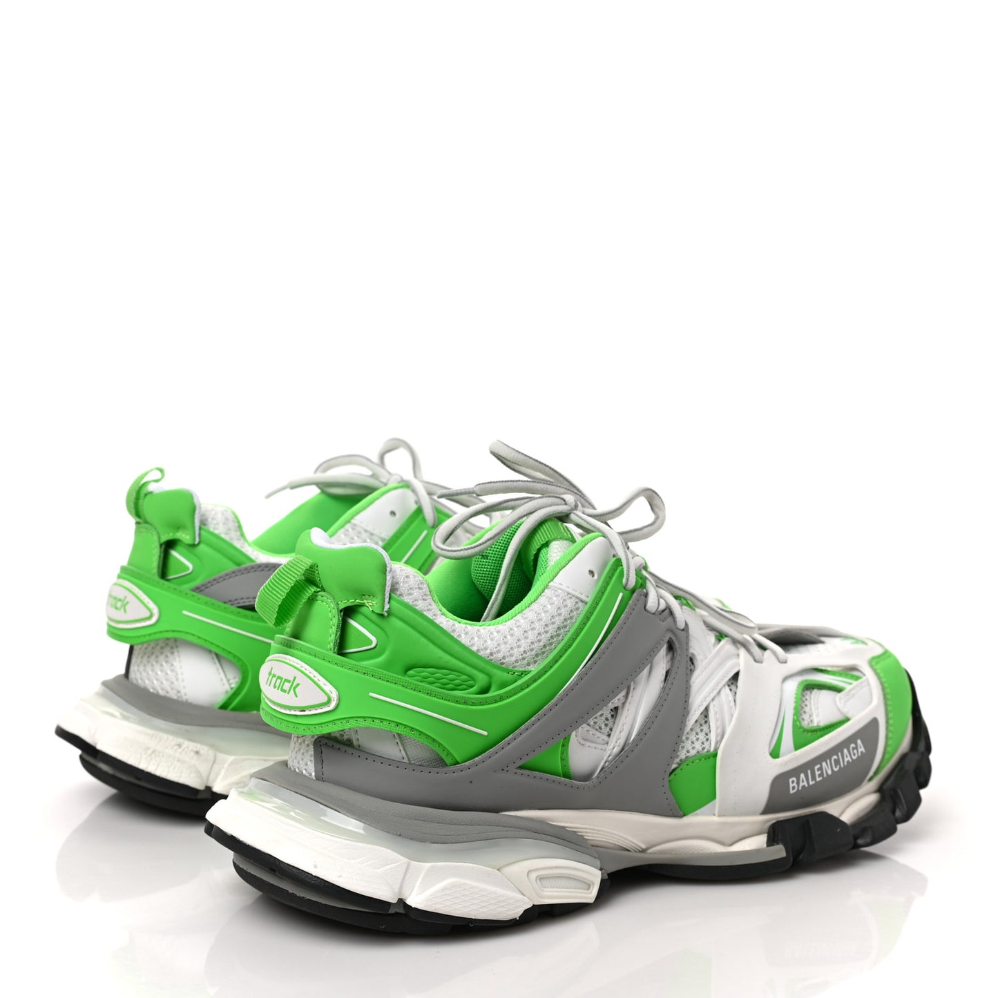 Mesh Nylon Mens Track Sneakers 44 Grey Fluo Green White Black