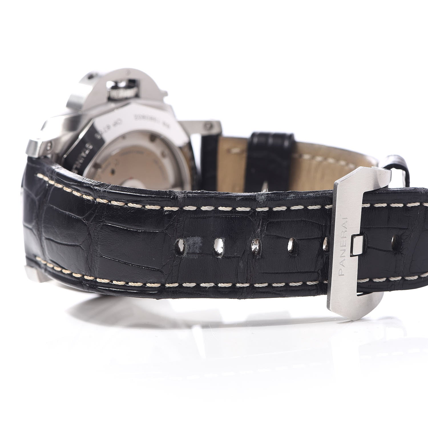 Panerai Stainless Steel Alligator 44mm 1950 3 Days GMT Power Reserve Automatic Watch Black PAM00321 8 of 11