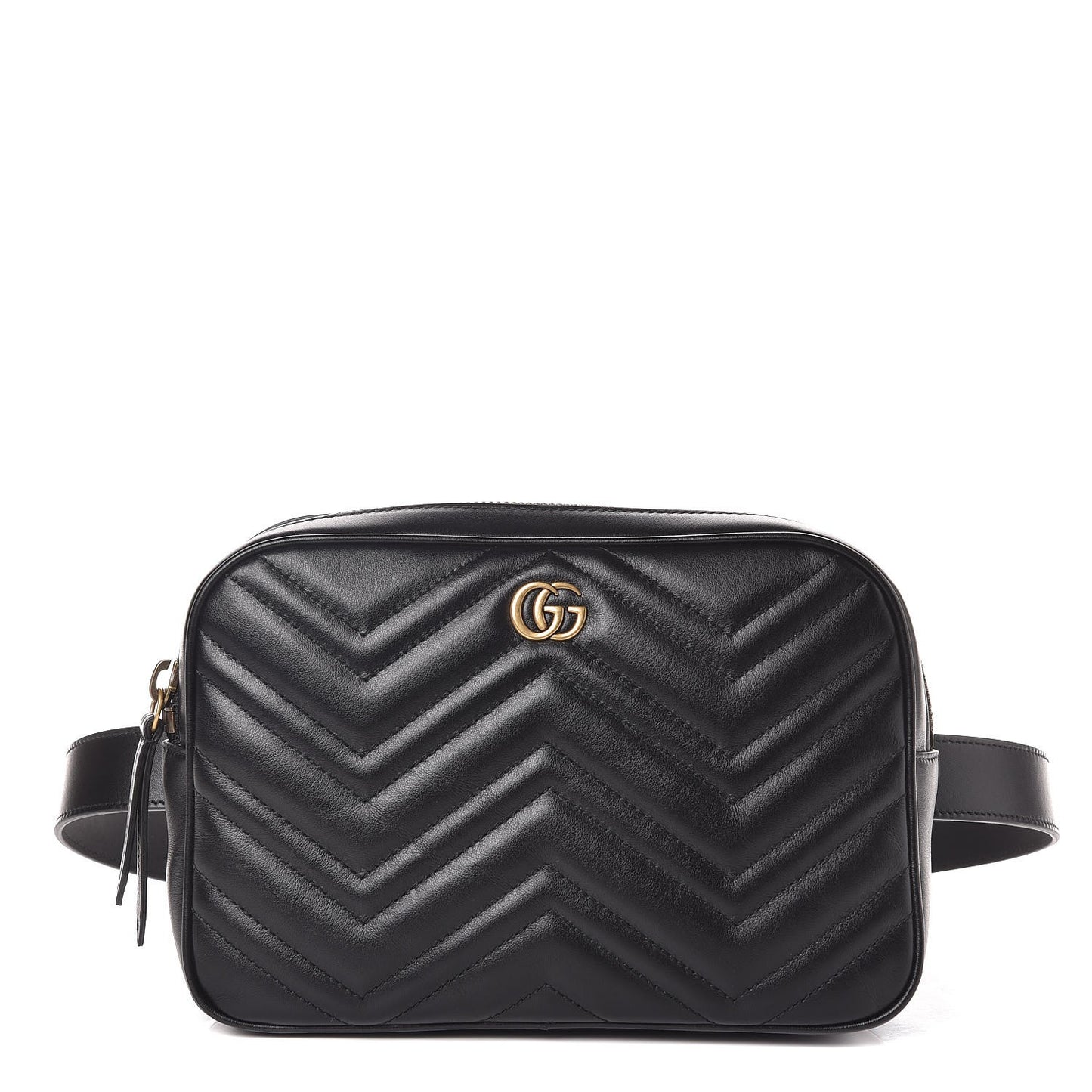 Calfskin Matelasse Mens GG Marmont Belt Bag 100 40 Black