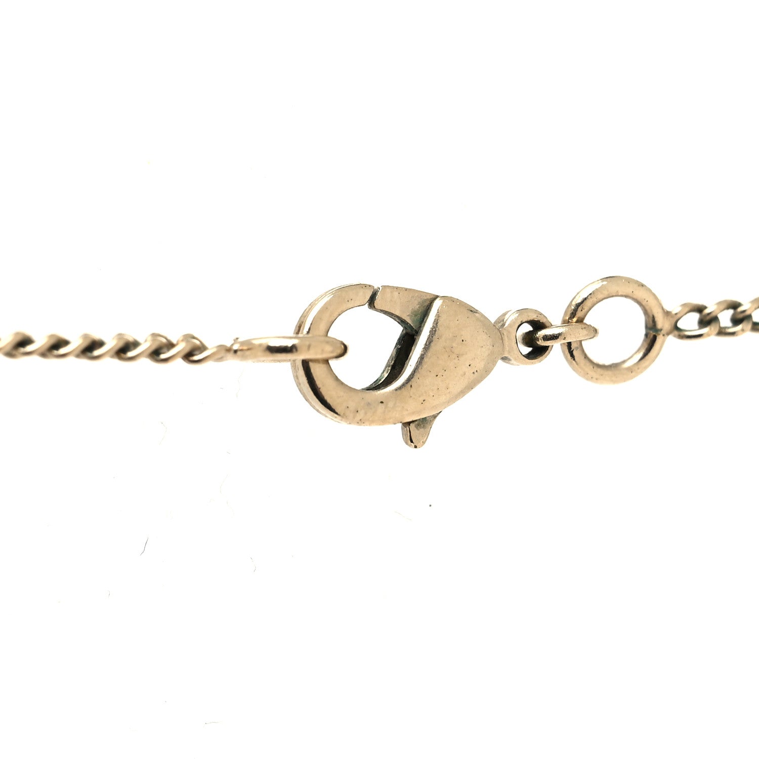 Chanel Gripoix Glitter Crystal CC Pendant Necklace Gold Multicolor 4 of 5