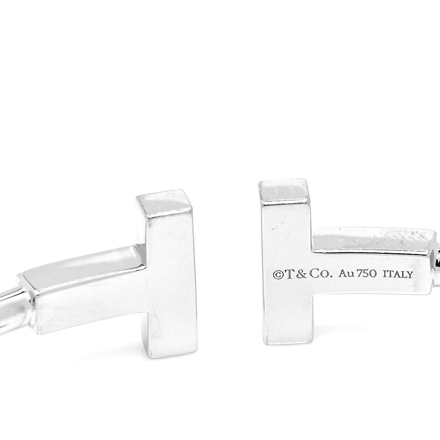 18K White Gold T Wire Bracelet