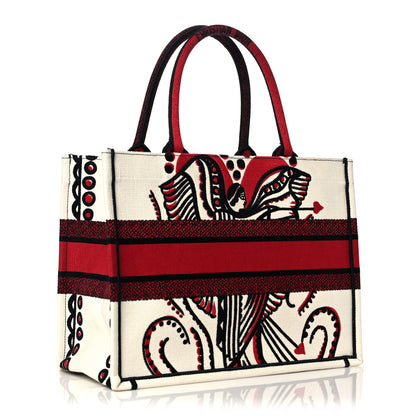 Christian Dior Canvas Embroidered Medium Cupidon Book Tote Latte Multicolor 3 of 9