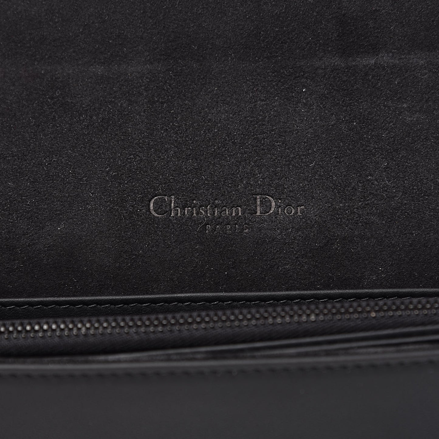 Ultra Matte Calfskin Cannage Lady Dior Clutch Black
