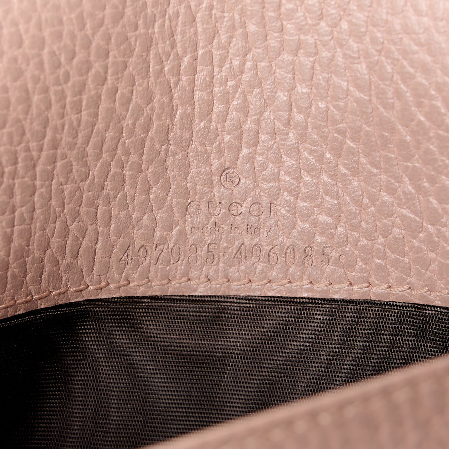 Gucci Calfskin Mini GG Marmont Chain Wallet Porcelain Rose 6 of 11