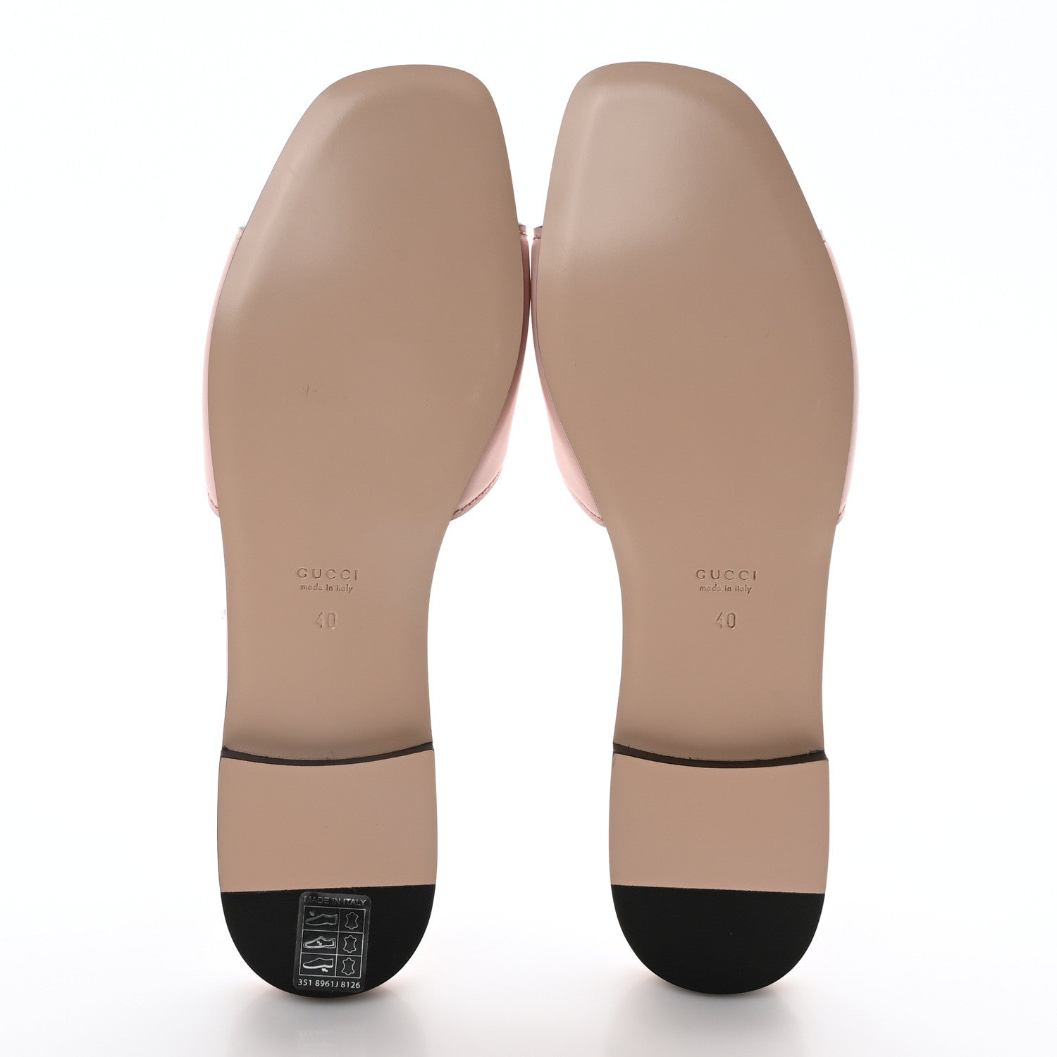 Gucci Cosmos Softy Calfskin Interlocking G Cut Out Slide Sandals 40 Candy Cotton 6 of 8
