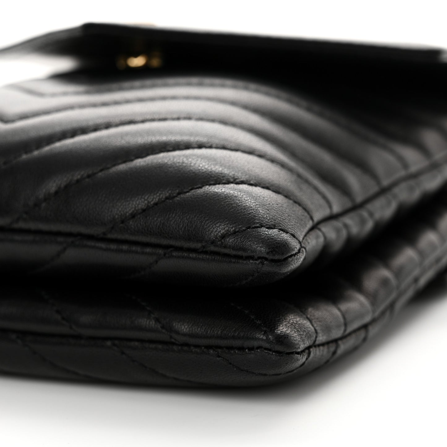 Lambskin Quilted Double Flap Bag Black