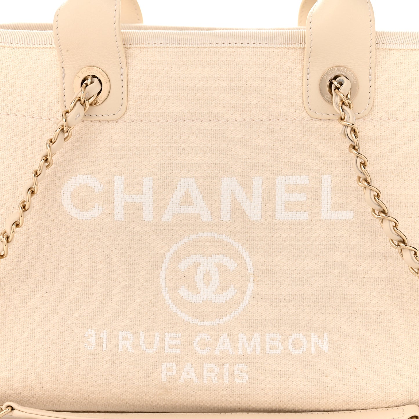 Mixed Fibers Small Deauville Tote White