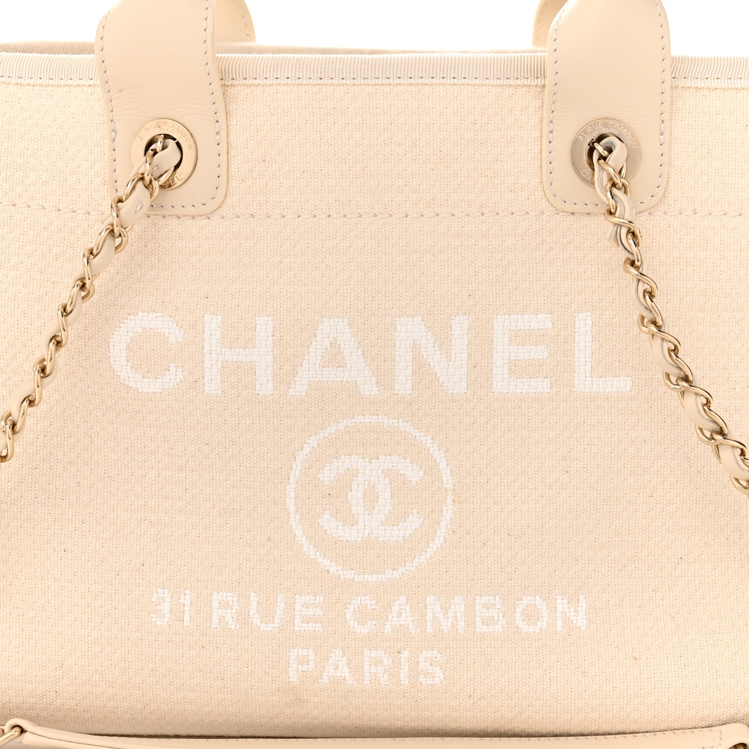 Chanel Mixed Fibers Small Deauville Tote White 8 of 10