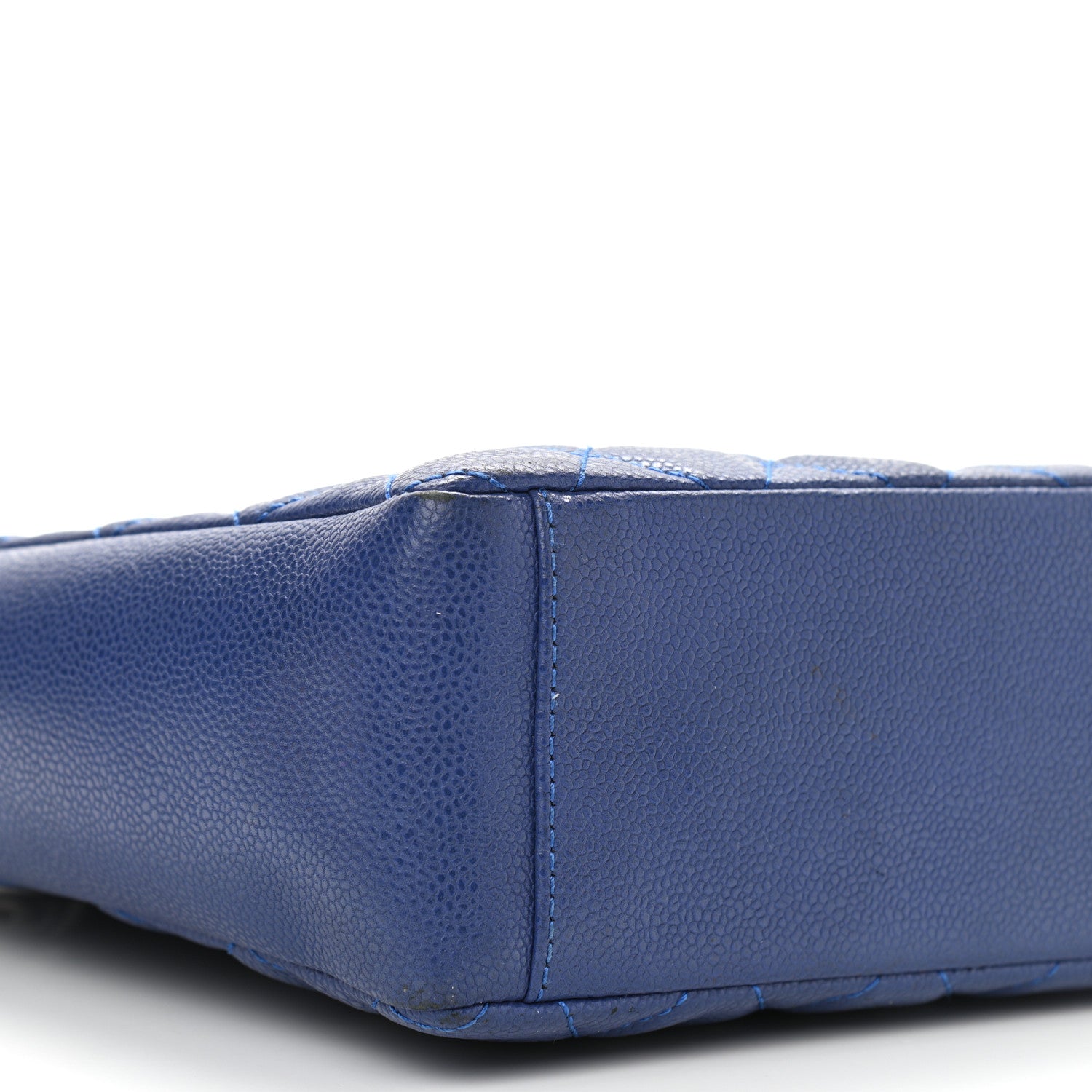 Chanel Caviar Quilted Petit Shopping Tote PST Blue 9 of 12