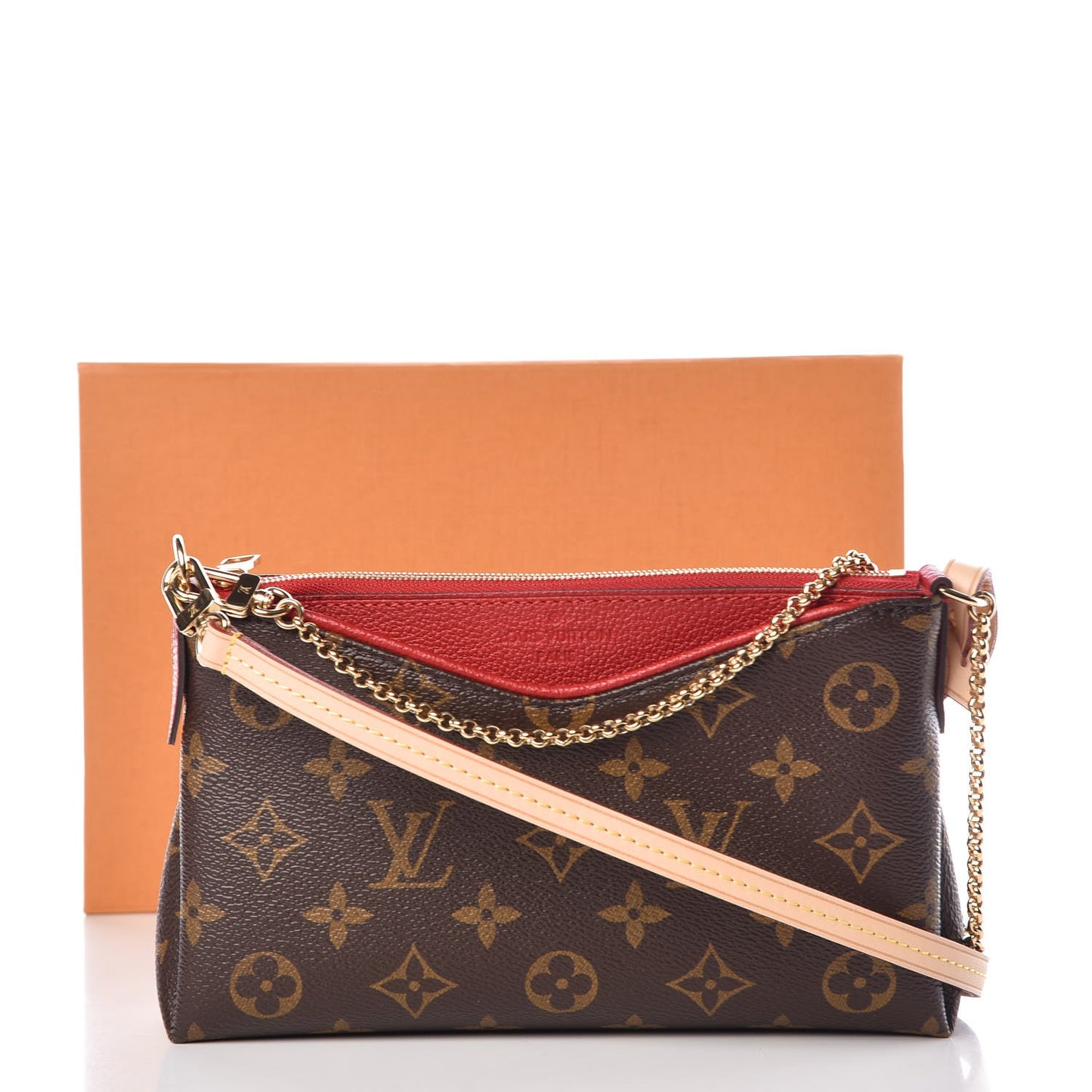 Monogram Pallas Clutch Cherry