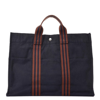 Hermes Canvas Fourre Tout MM Navy 1 of 10