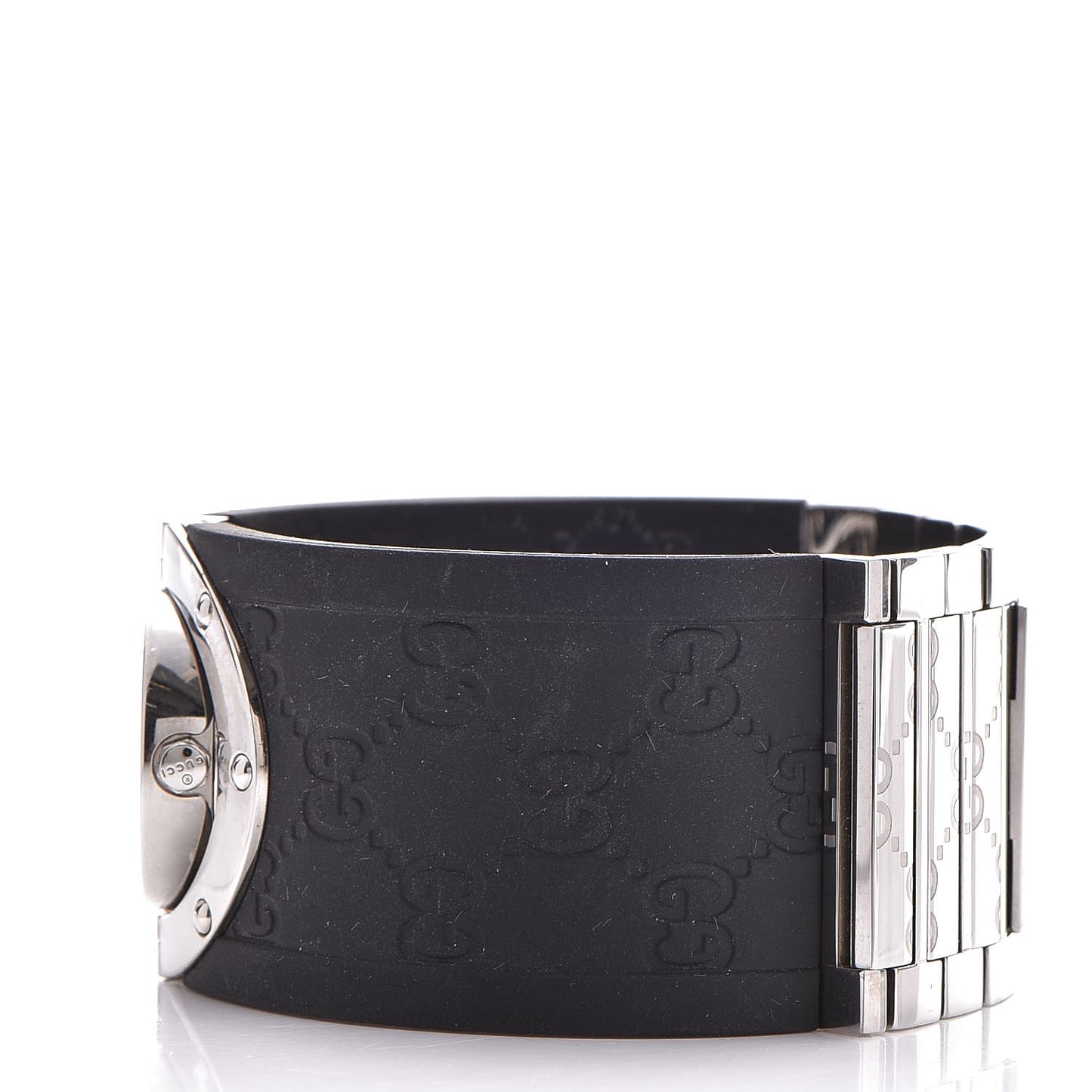 Stainless Steel Rubber 33mm Twirl Quartz Watch Black