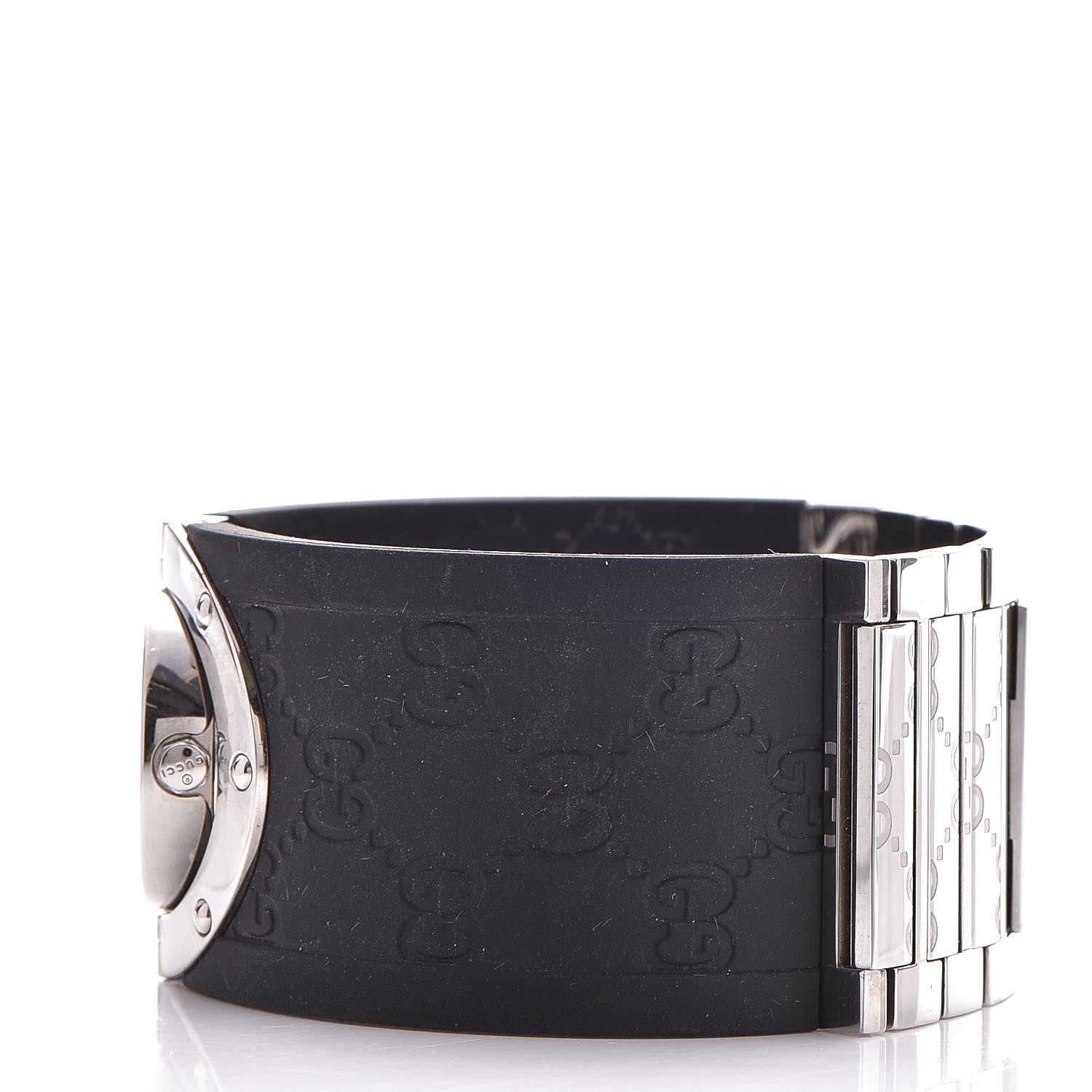 Gucci Stainless Steel Rubber 33mm Twirl Quartz Watch Black 3 of 11