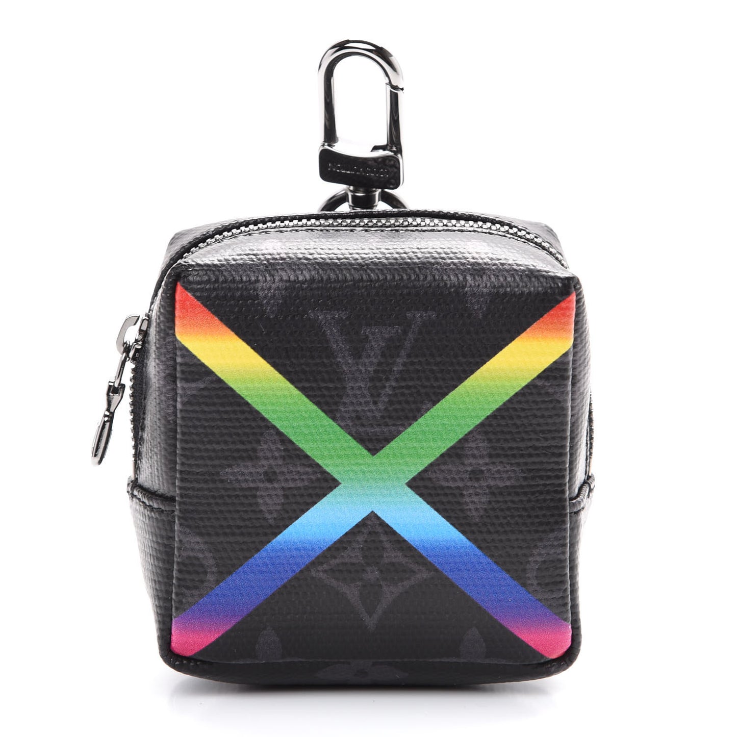 Monogram Eclipse Rainbow Box Pouch Bag Charm Key Ring