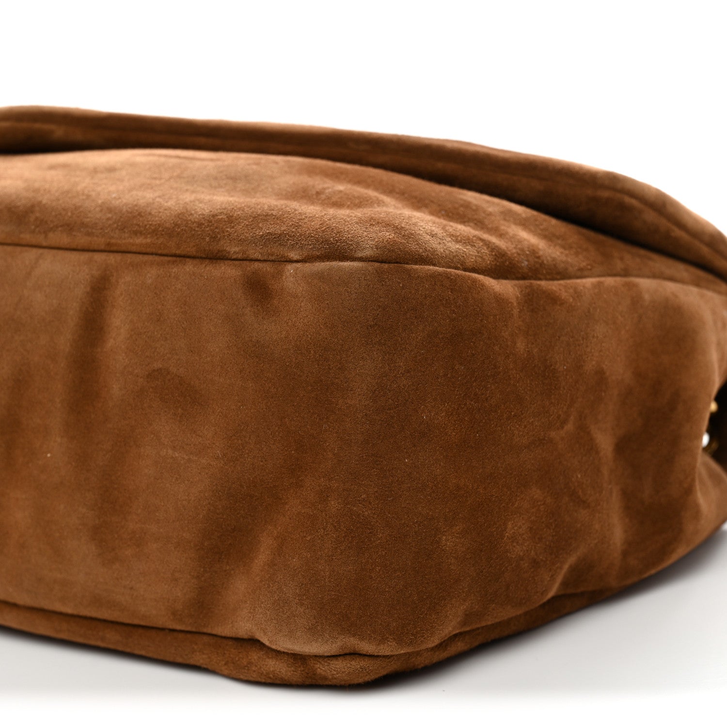 Saint Laurent Suede Large Calypso Caramel Cognac 10 of 11