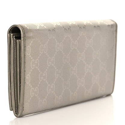 Gucci Imprime Monogram GG Pierce Continental Wallet Silver 3 of 7