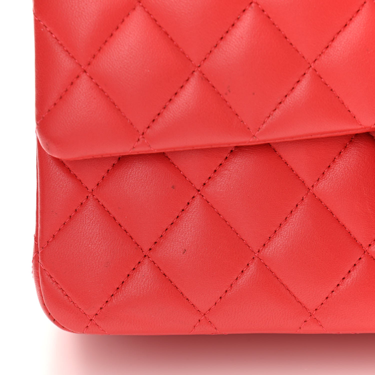 Chanel Lambskin Quilted Medium Double Flap Red 12 of 16