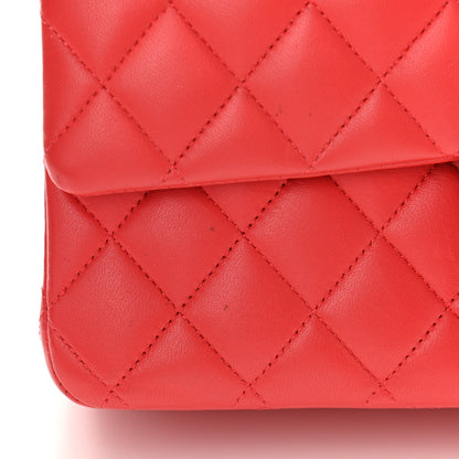 Chanel Lambskin Quilted Medium Double Flap Red 12 of 16