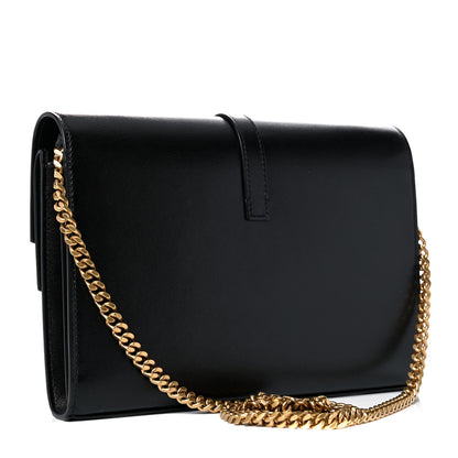 Saint Laurent Smooth Calfskin Monogram Sulpice Chain Wallet Black 3 of 10