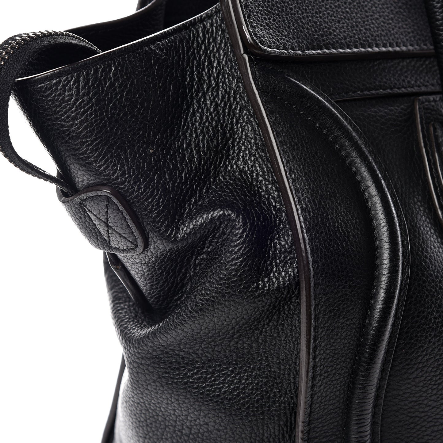 Drummed Calfskin Mini Luggage Black