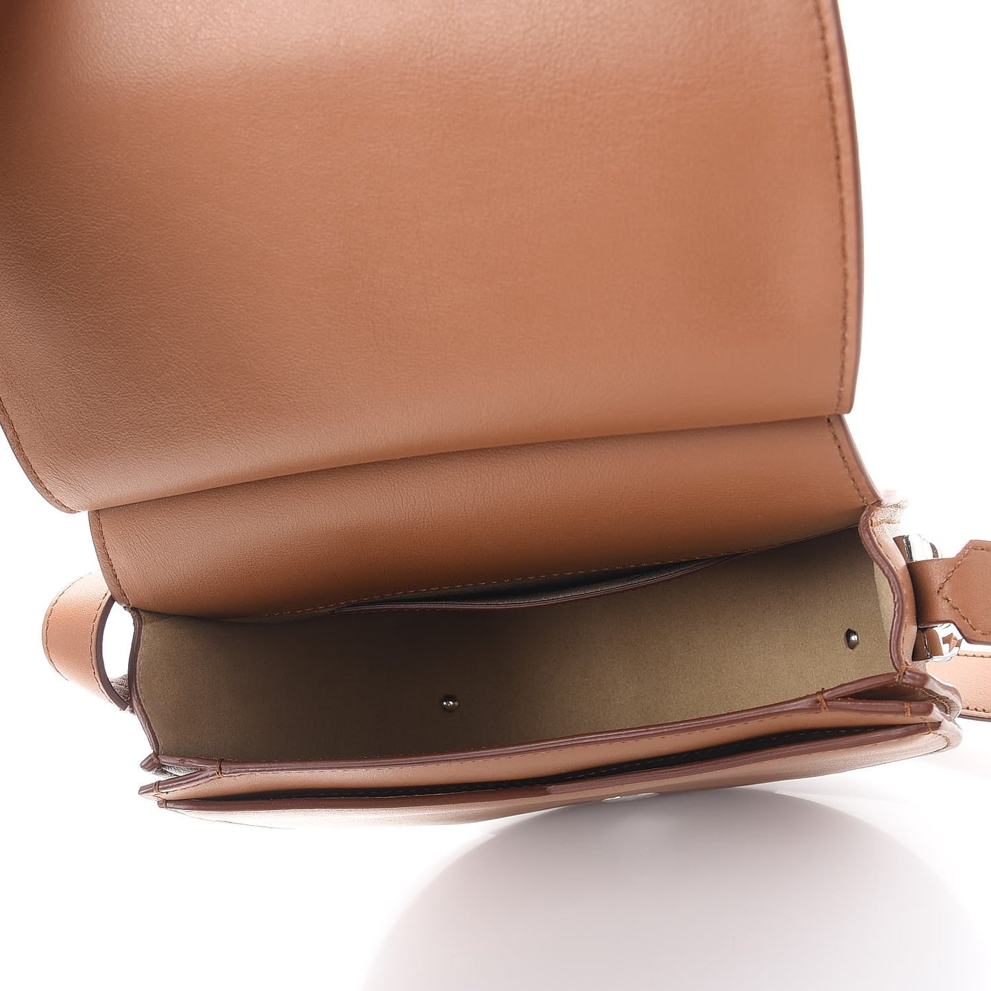 Calfskin Mini Infinity Saddle Bag Cognac