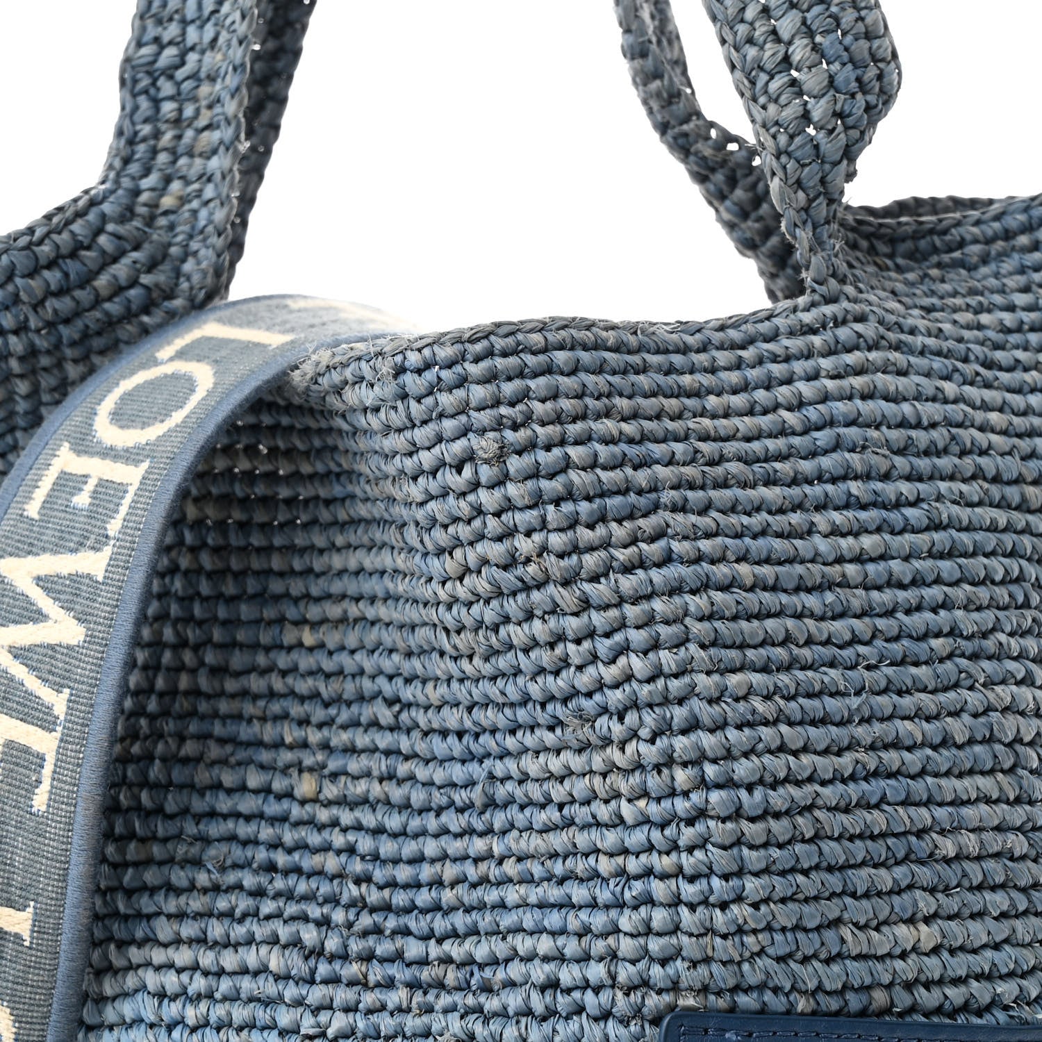 Loewe Raffia Mini Slit Tote Bag Blue 8 of 14