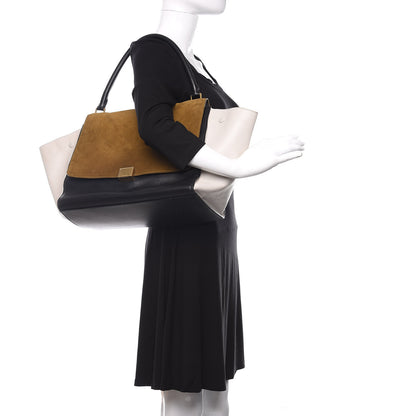 Celine Smooth Calfskin Suede Large Tri-Color Trapeze 2 of 9