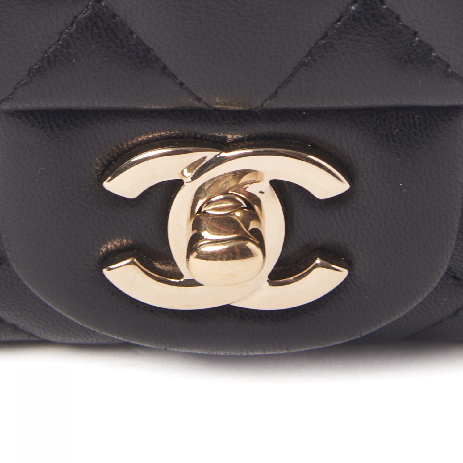 Chanel Lambskin Quilted Mini Square Flap Black 8 of 10