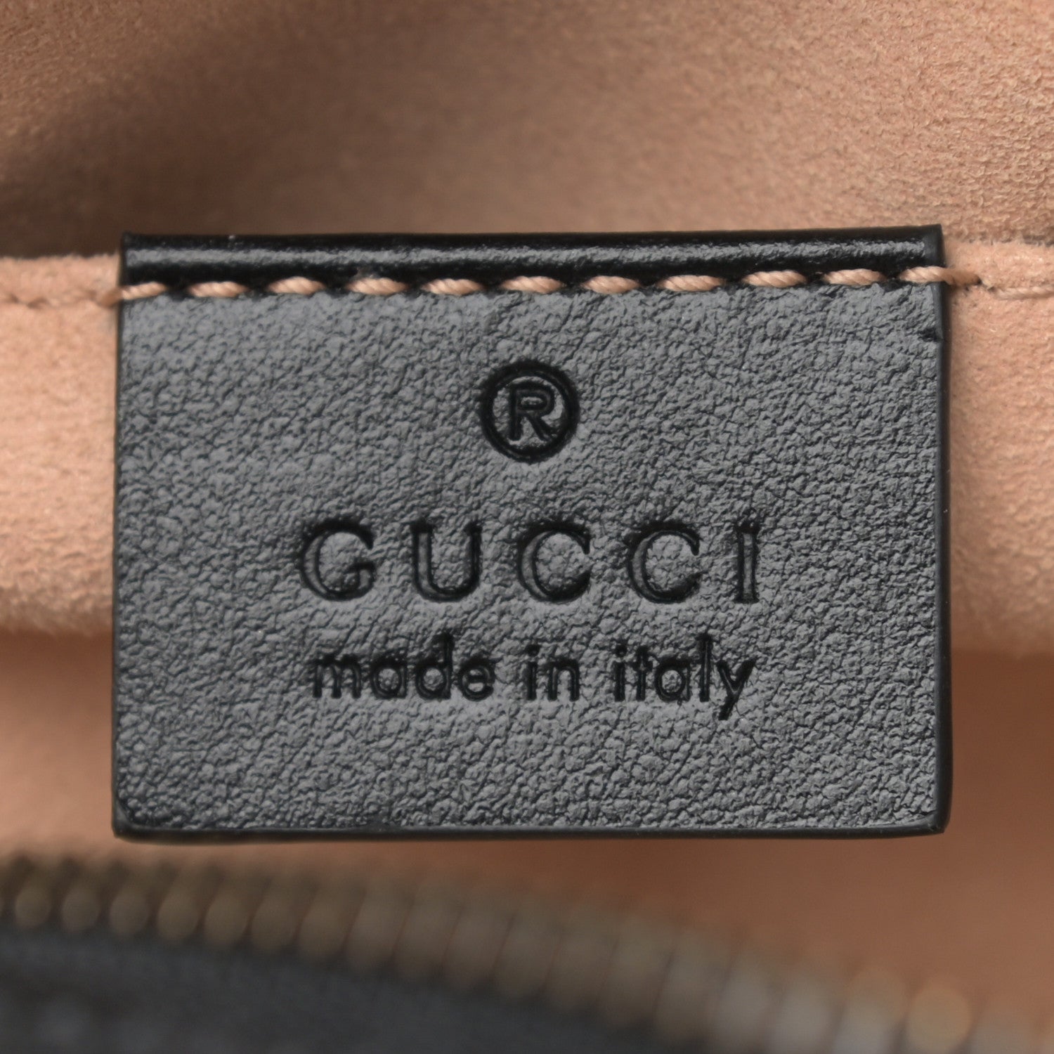 Gucci Calfskin Matelasse Mini GG Marmont Chain Shoulder Bag Black 7 of 9