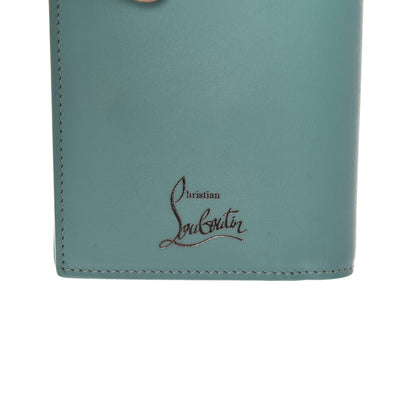 Christian Louboutin Calfskin Spiked Bi-Fold Wallet Turquoise 6 of 7