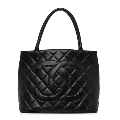 Chanel Lambskin Quilted Medallion Tote Black 1 of 27