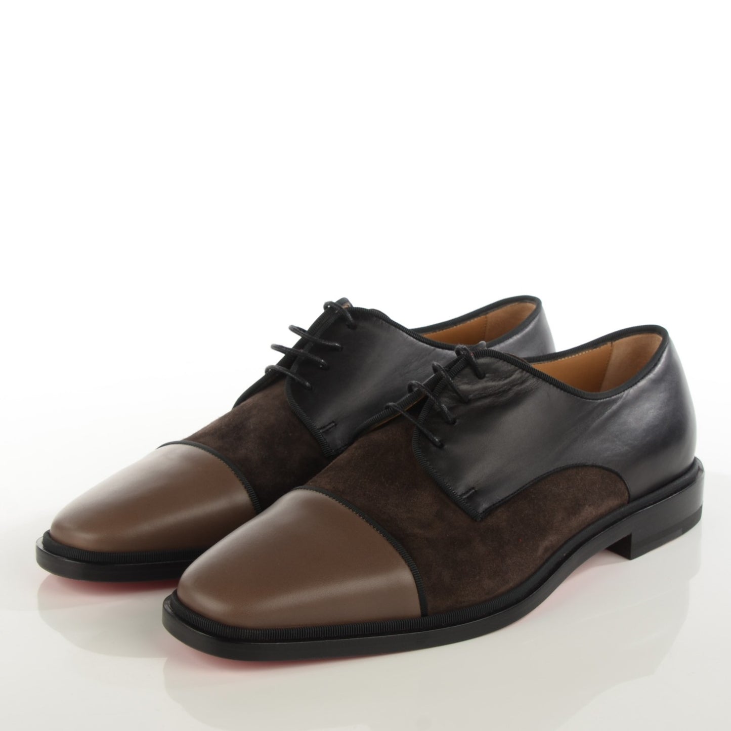 Suede Lambskin Bruno Orlato Mens Flat Oxfords 40 Brown
