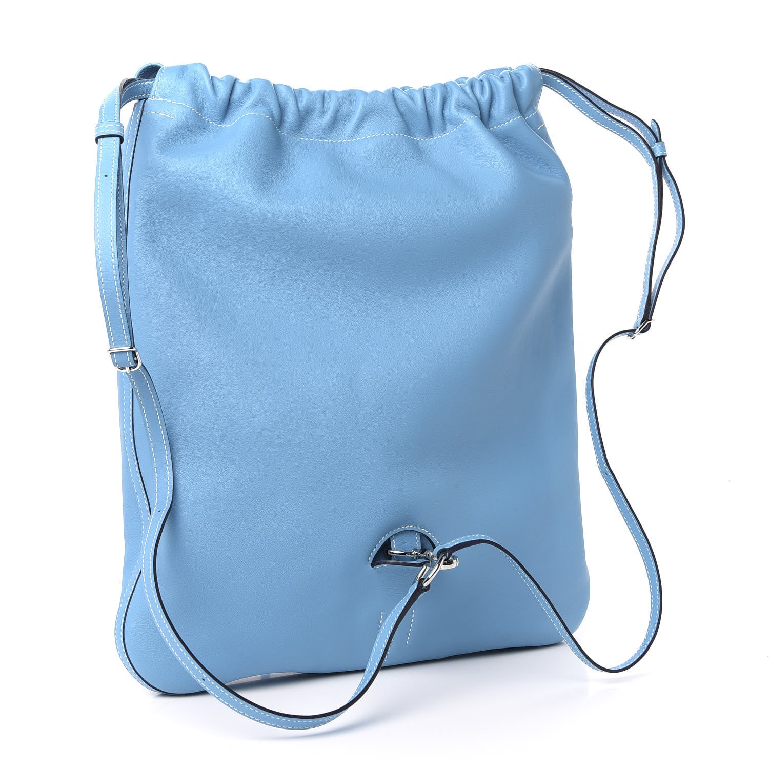 Hermes Cheri Calfskin Bridado Backpack Bleu Du Nord 2 of 10