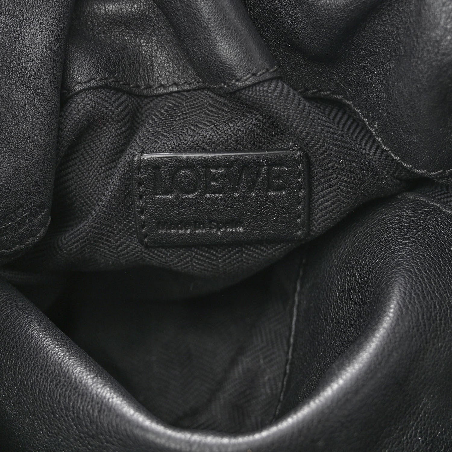Loewe Crinkled Nappa Small Flamenco Knot Shoulder Bag Black 6 of 9
