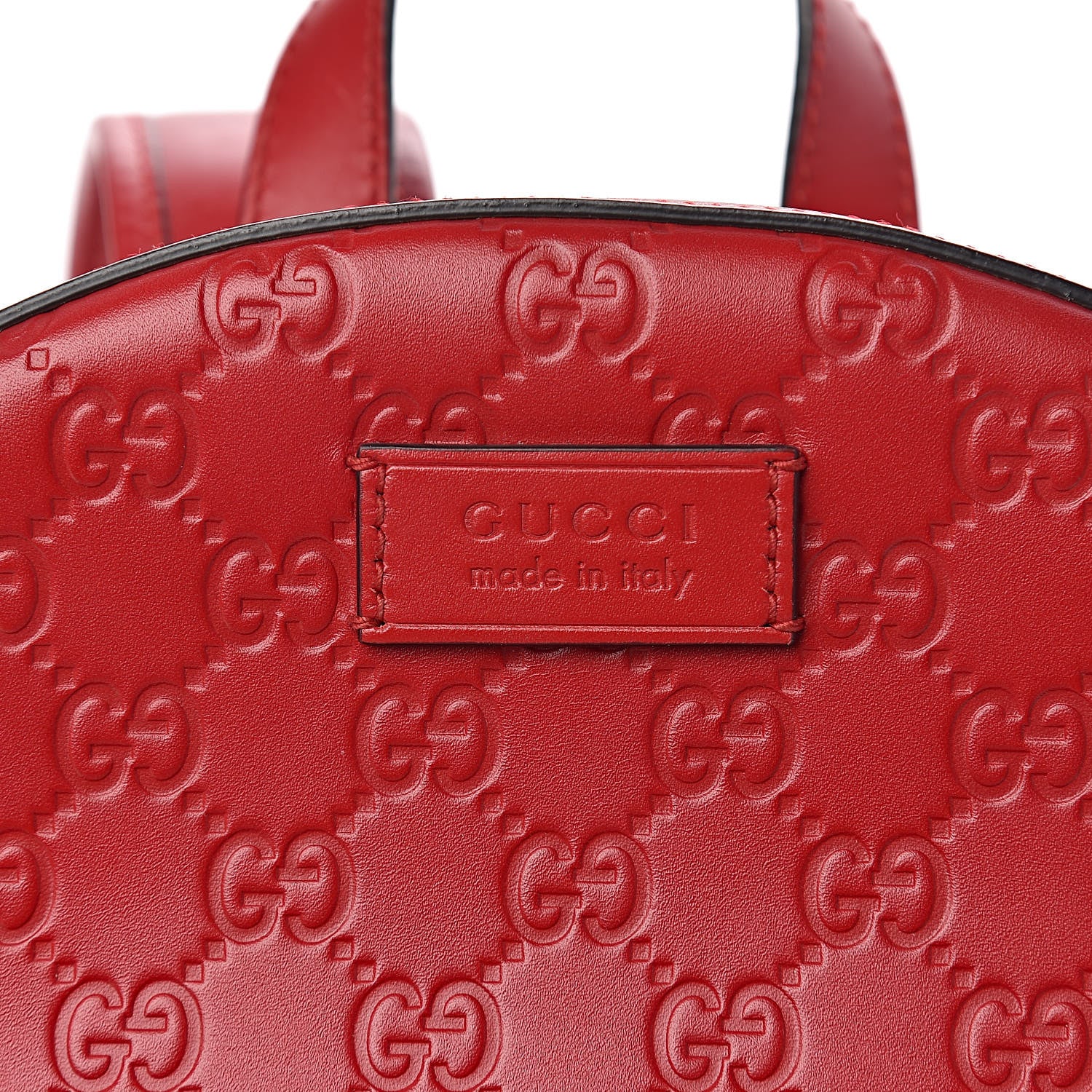 Gucci Guccissima Signature Small Day Backpack Hibiscus Red 15 of 15