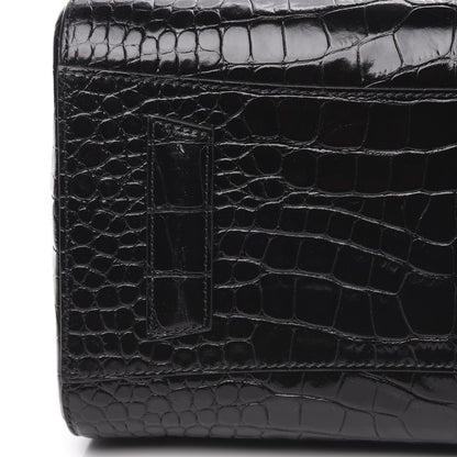Givenchy Calfskin Crocodile Embossed Small Antigona Black 9 of 14