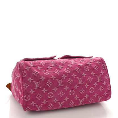 Louis Vuitton Monogram Denim Neo Speedy Fuchsia 4 of 11