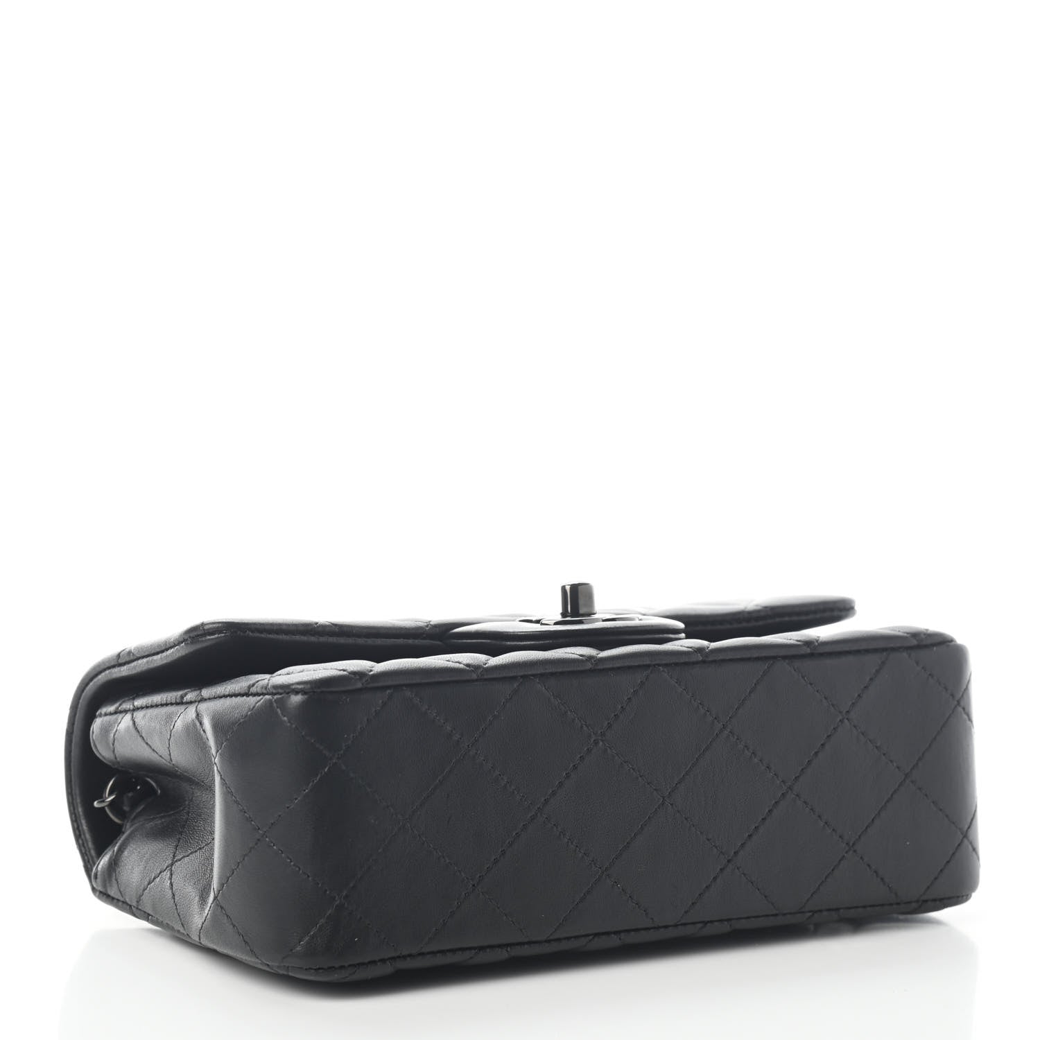 Chanel Lambskin Quilted Mini Rectangular Flap So Black 4 of 9
