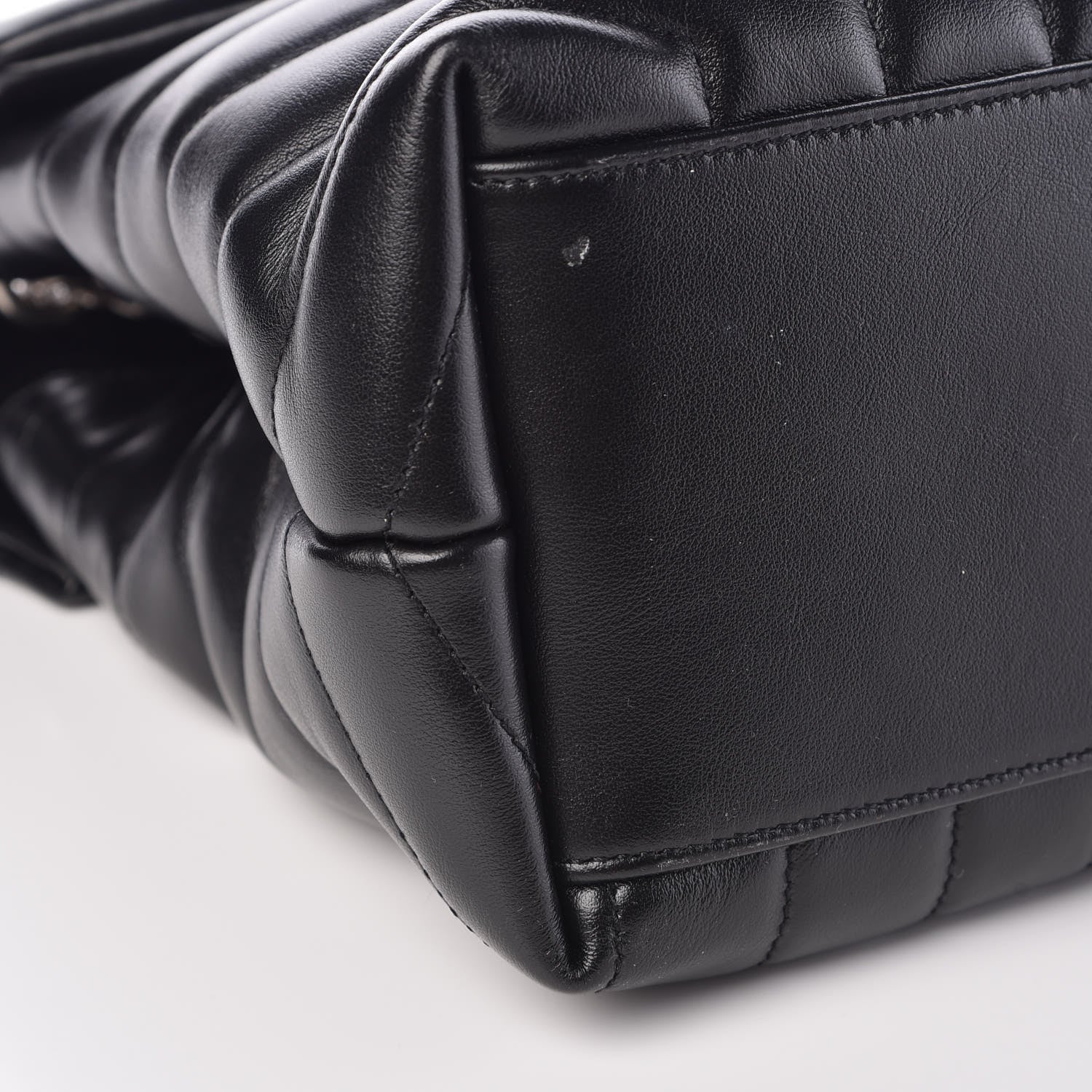 Saint Laurent Calfskin Y Quilted Monogram Medium Loulou Chain Satchel Black 9 of 11