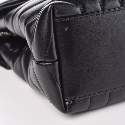 Saint Laurent Calfskin Y Quilted Monogram Medium Loulou Chain Satchel Black 9 of 11