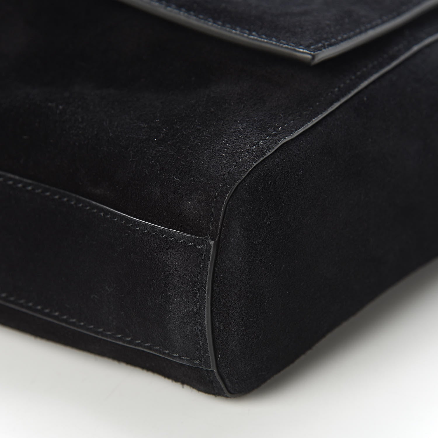 Saint Laurent Smooth Calfskin Suede Medium Reversible Monogram Kate Satchel Black 13 of 15