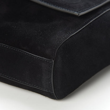 Saint Laurent Smooth Calfskin Suede Medium Reversible Monogram Kate Satchel Black 13 of 15