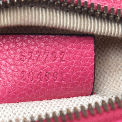 Gucci Grained Calfskin Small Logo Belt Bag Box Pink Green 7 of 8