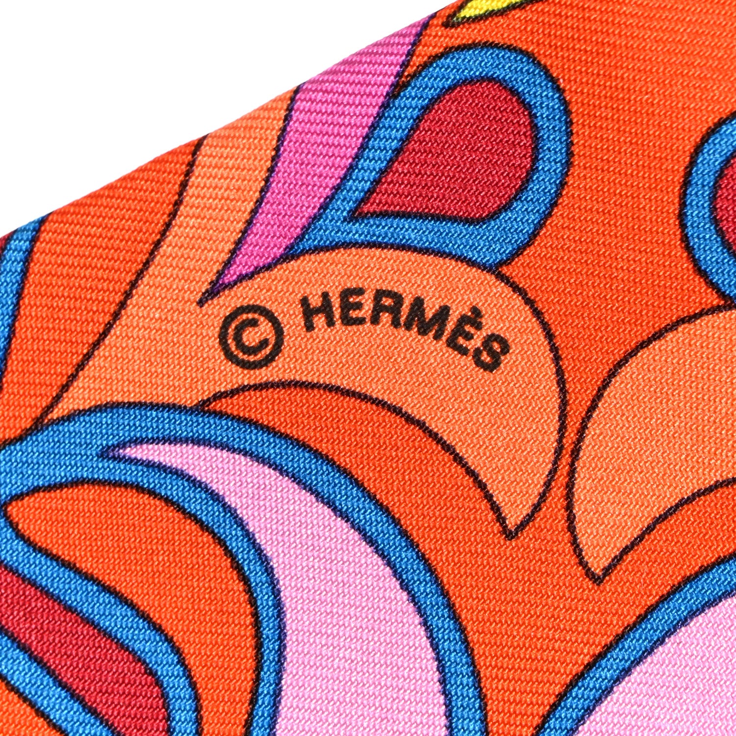 Hermes Silk Folklore Twilly 3 of 4